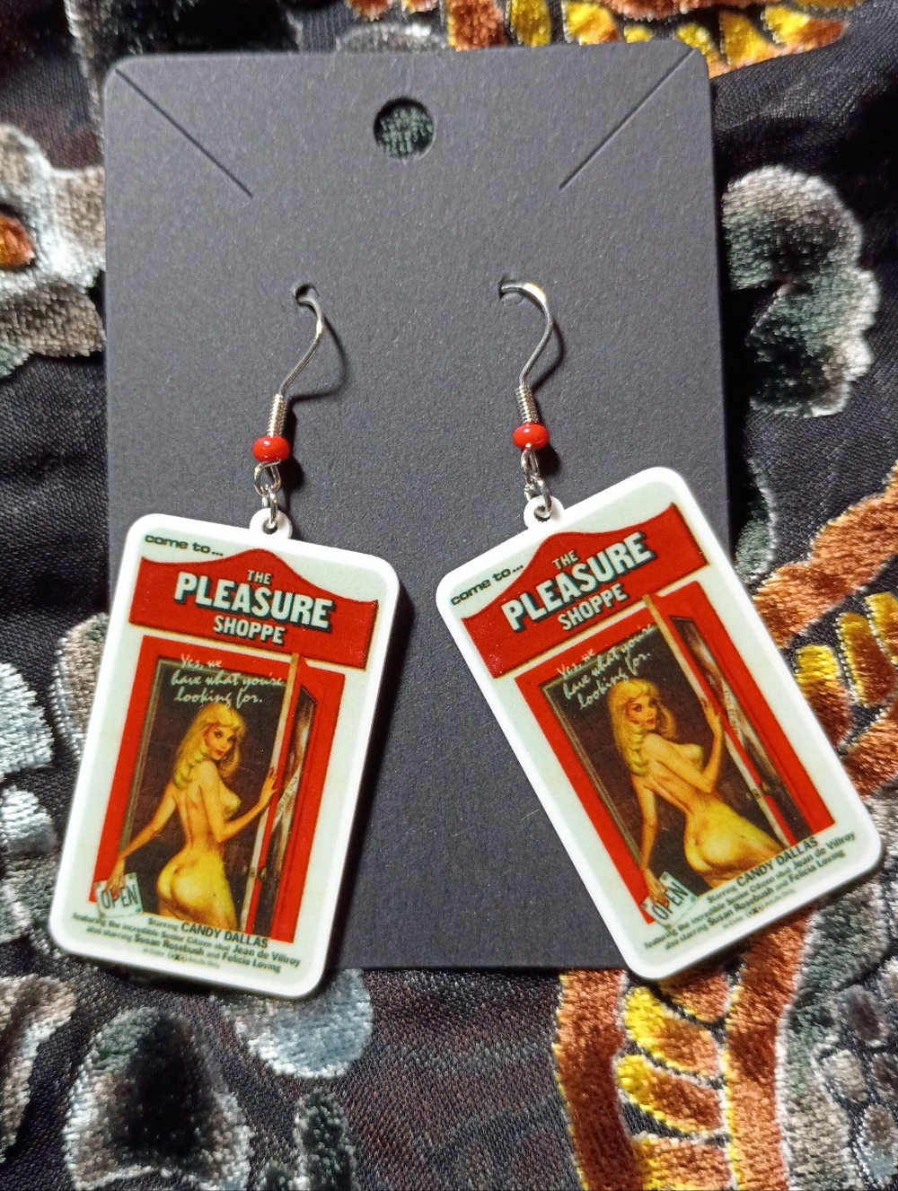 The Pleasure Shoppe Earrings Candy Dallas Adult Film XXX Sleazy Sex Only Fans